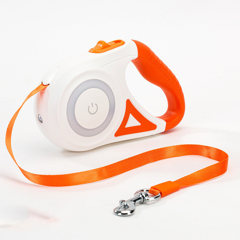Einziehbare Hundeleine mit Halsband – mit Bremse und Schloss