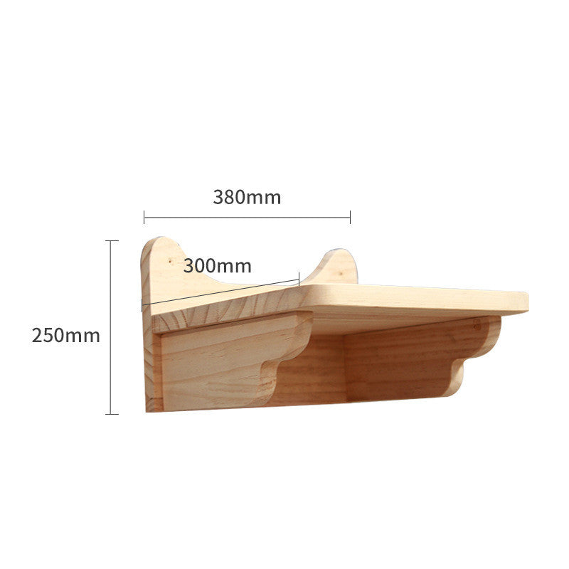 Katzen-Kletterwand aus Massivholz – modulares Wandregal-System