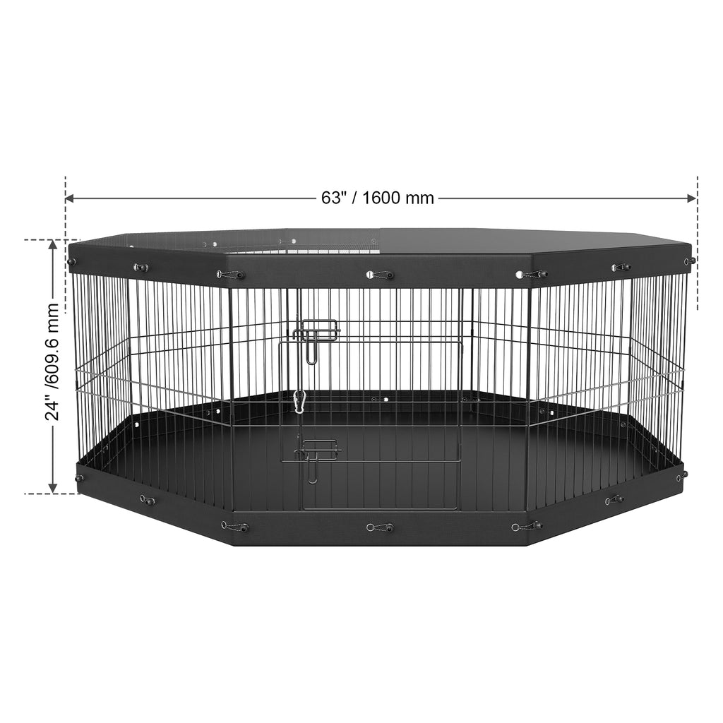 VEVOR Hundelaufstall – 8 Paneele, faltbar aus Metall