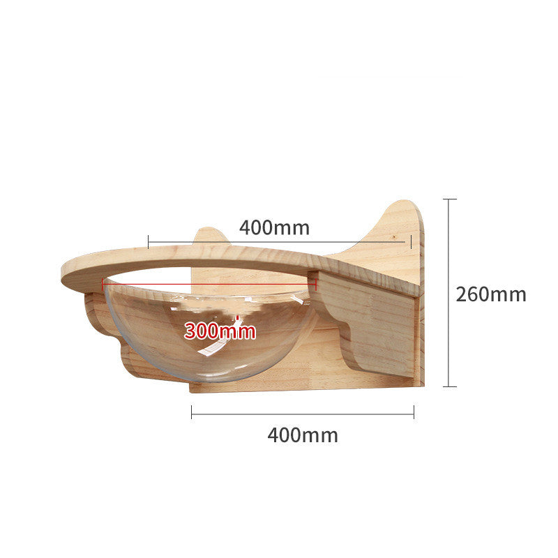 Katzen-Kletterwand aus Massivholz – modulares Wandregal-System