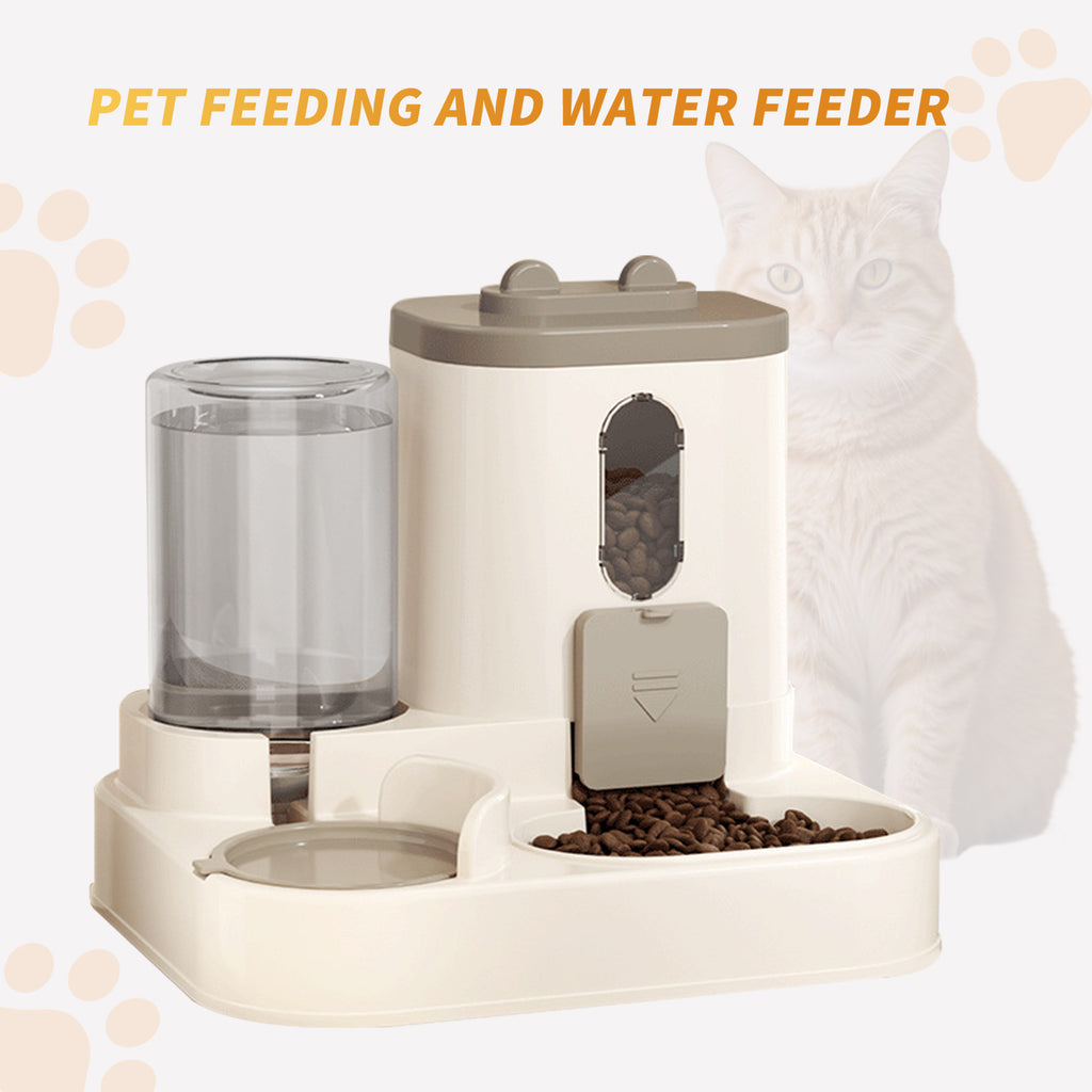 Vollautomatischer 2-in-1 Futterspender – integriertes Wasser- & Futtersystem