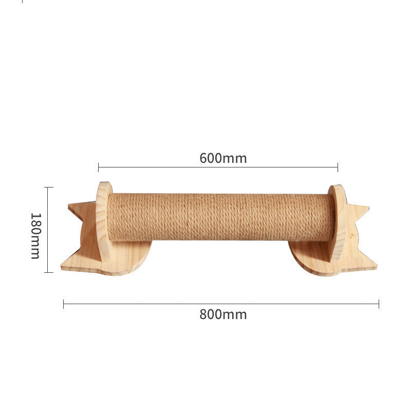Katzen-Kletterwand aus Massivholz – modulares Wandregal-System