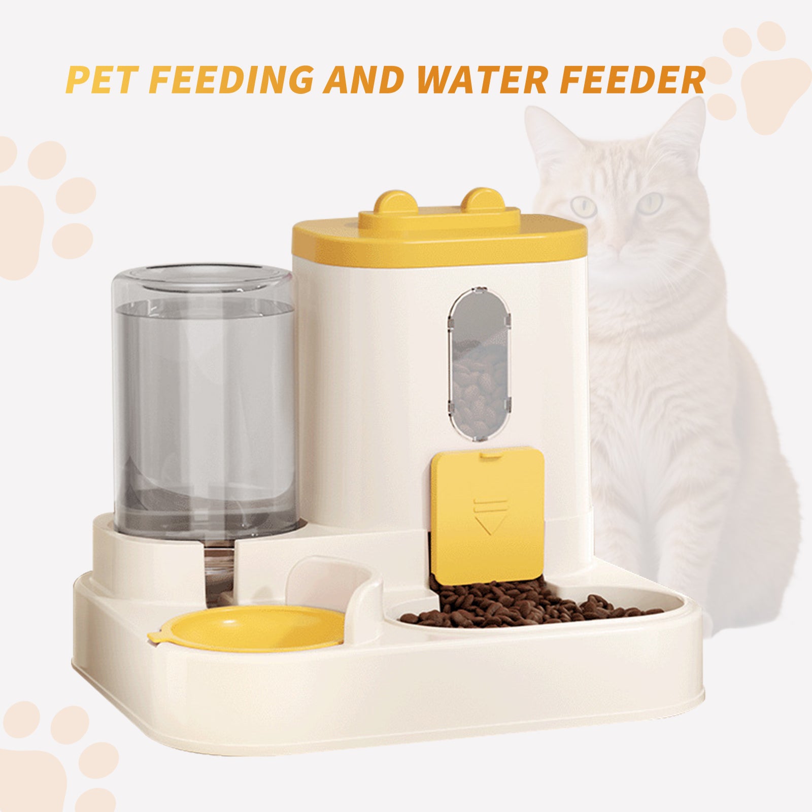 Vollautomatischer 2-in-1 Futterspender – integriertes Wasser- & Futtersystem