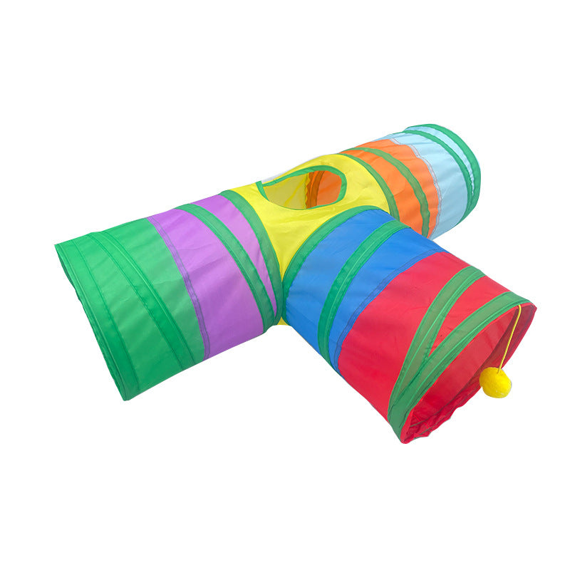 Katzentunnel aus Wildleder – T-Form & Y-Form, faltbar