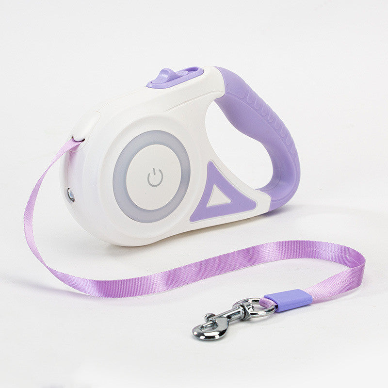 Einziehbare Hundeleine mit Halsband – mit Bremse und Schloss